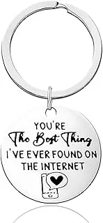 [YangQian] Funny Couple Keychain for Him Her Anniversary Birthday Gifts for Couple Husband Bf Gifts for Girlfriend Wife