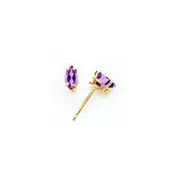 14k Yellow Gold 6x3mm Marquise Tsavorite Earrings