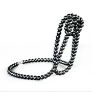 GGP Black Modern Floating Pearl Wine Bottle Holder Elegant Home Decor, Unique Kitchen Accessory For Dining, Bar, And Living Room