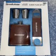 Brookstone classic flask gift set new in box