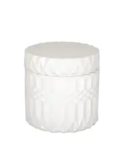The Deluxe Metro Geo Series (White) (Empty Glass Wax Candle Jar)