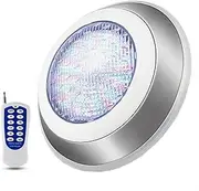 LED RGB Swimming Pool Lights with Remote Control, Wall Mounted IP68 Waterproof Submersible Light, for Spring Outdoor Aquarium Lighting Decoration, 12V (Size : 45W)
