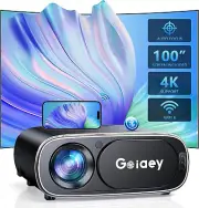Goiaey Auto Focus Projector w WiFi-6 and Bluetooth 5.2 20000L Native 1080P 4K