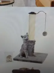 22" Cat Scratching Post Happy N Pets Smoky Grey Item#1357