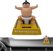 Solar-Powered Sumo Wrestler Bobblehead Toy Car Dashboard Dancing Figurine Fun Bobblehead Decor for Kids & Car Interior Decoration, High-Quality Sturdy Ensuring Long-Lasting