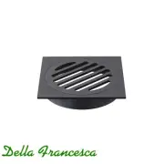 Centre Floor Waste - Industrial - Square 110mm x 110mm - Brass - Matte Black