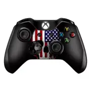 Skins Decal Wrap for Xbox One / One S Controller American Skull Flag in Skull