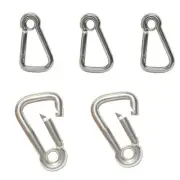 5 PC Marine Carabiner Clip Spring Snap Link Hook Eyelet 5/16" Stainless Steel