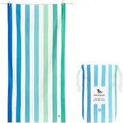 Dock & Bay Beach Towel - Quick Dry, Sand Free - Compact, Lightweight - 100% Recycled - Includes Bag - Summer - Endless River - Extra Large (200x90cm, 78x35)