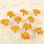 20Pcs 65mm Yellow Model Trees Train Railroad Wargame Landscape Layout Scenery