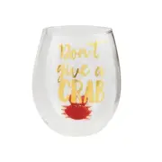Mud Pie 16 oz Sea Icon Wine Glass, Crab