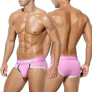 [Casey Kevin] Men's Cotton Briefs Wide Waistband Breathable Comfy Undies for Men CK4057 1pcs