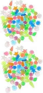 Kisangel Villa Gardening Potting Luminous Pebbles Stones Fish Tank Decoration 80 Mixed Colors