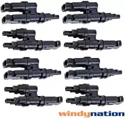4 Pairs Solar Panel Cable Branch Connectors Splitter Coupler Combiner