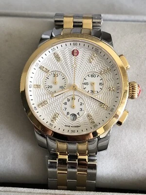 (BLACK FRIDAY SALE) New Michele Uptown Diamond Mww25a000002 Watch