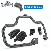 Engine Guard Crash Bar Highway Foot Peg Kit For 06-17 Harley Dyna Super Glide