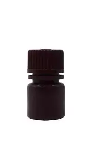 Eisco Labs 8ml Amber Reagent Bottle, Narrow Mouth with Screw Cap - HDPE