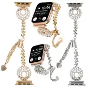Pearl Jewelry Bangle Strap for Apple Watch Band Ultra 49mm 40 44mm 38 42 41 45mm