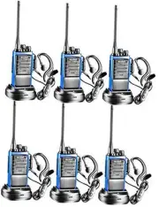 Rechargeable Long Range Two-Way Radios with Earpiece 6 Pack AR-6 Walkie