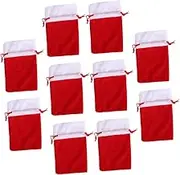 KITANDOVE 10pcs Christmas Velvet Drawstring Present Bags Multi Functional Xmas Candy Storage Bags for Decoration Present Giving Festive Events Easy to Hang Design