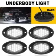 White LED Rock Lights Underbody Trail Rig Glow Lamp Offroad SUV Pickup Truck J