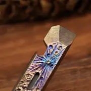EDC Handmade TC4 Titanium Keychain Pry Bar Pendant Crowbar Opener Outdoor Multi