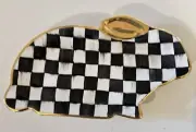 Mackenzie Childs Ceramic Bunny Plate - Brand New