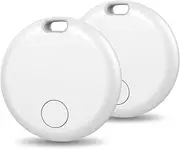 Air Tag Tracker Bluetooth Item Finder-2 Pack，Compatible with Apple Find My APP (iOS Only) Replaceable Battery, IP67 Waterproof, Suitable for Luggage, Bags, Wallets, Backpacks, Keys Tracking Tag, White
