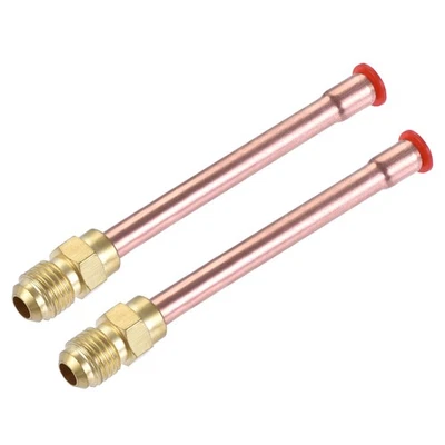 2Pack Brass Pipe fitting 1/4 SAE Flare Male Thread Tubing Connector