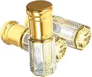 Vaguelly 3pcs Perfume Bottles Refillable Roller Ball Essential Oil Containers Travel Bottles for Women Elegant Design for Perfume Lotion and Oils