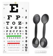 Complete Snellen Eye Exam Kit Standard 20 Feet Snellen Eye Chart 22x11 inch w...