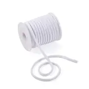 21.87 Yards 5mm Flat Nylon Cord Soft Stretch Beading Strings Elastic White