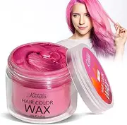 Temporary Hair Color for Kids, Magic Master Keratin Hair Wax Color Dye for Dark Hair Instant Colored Hair Gel Hairstyle Wax Cream Mud Pomade 3.4 Oz Girl Gifts, Party, Cosplay & Halloween (Pink)