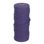 3mm x 109 Yard Dark Purple Cotton Macrame Rope, 2 Strands Twisted Cotton Cord