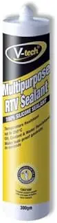 V-Tech Multipurpose RTV Silicone Sealant, Clear, 300 g