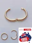 Sterling Silver Gold Plated Hinged Hoop Segment Sleeper Nose Ear Ring Made in AU
