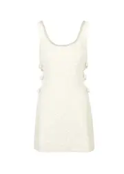 Self-portrait Cut-out Embellished Tweed Mini Dress - Cream - 10 (UK10 / S) 10 (UK10 / S)