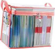 [Nixiara] Transparent Clothing Storage Bags: Easy To Use Zipper Bag, Carrying Handle | Transparent Wardrobe Organizer, Large Capacity Foldable Garment Container, Edr