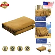 Industrial-Grade 8x10 ft Canvas Tarp – Water Resistant & Tear-Resistant Tan