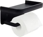 Toilet Paper Holder With Shelf, Black Toilet Paper Holder, Toilet Roll Holder