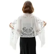 Shawls and Wraps for Evening Dresses Scarfs for Women Pashmina Wedding White-1