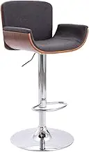 Bar Stool Grey Fabric Bar Chair