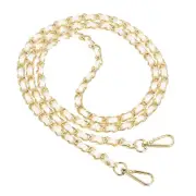47" Purse Chain Strap, DIY Bag Chain Strap Replacement Adjustable, White&Gold