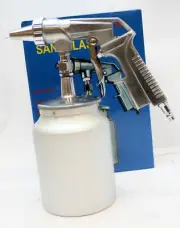 Air Sandblast Gun w/1L Siphon Cup Spot Abrasive Sandblaster Removal Paint Rust
