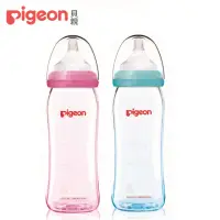 在飛比找momo購物網優惠-【Pigeon 貝親】矽膠護層寬口母乳實感玻璃奶瓶240ml