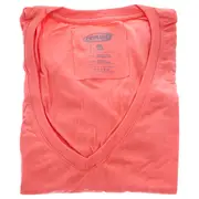 Bamboo V-Neck Tee - Sunkissed Coral by Cariloha for Women - 1 Pc T-Shirt (S)