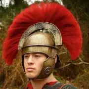 Medieval Hammered Brass Roman Helmet With Crest Knight Warrior Halloween