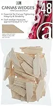 Art Advantage Canvas Wedges 48pc – Essential Canvas Wood Wedges for Tightening & Stretching Your Artwork Canvas, Perfect for Framing, Crafting, and Studio Use