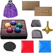 Ayizhiniu Traditional Korean Gonggi Game, Gonggi Jack Stone Pebbles Set, Korean Gongi Mahjong Stones Game, Applies to Activity Games for The Whole Family