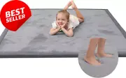 Baby Play Mat, 3cm Thick Memory Foam, Non-Slip Coral Velvet Rug, 150x100cm